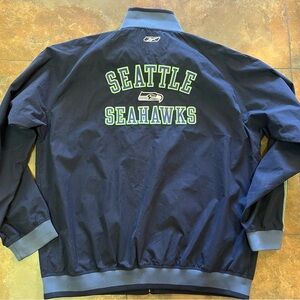 NFL Seattle Seahawks Reebok Jacket. XL. Embroidered logos. Navy